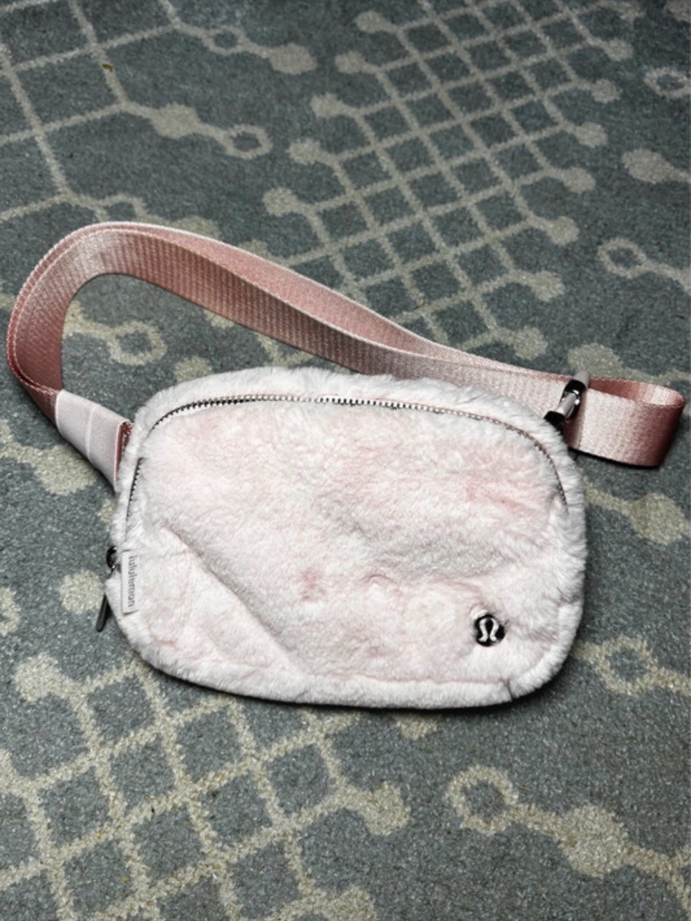 lululemon athletica Light Pink Fuzzy Crossbody Belt Bag